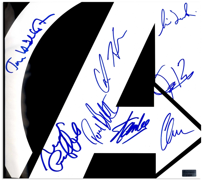 Cast-Signed ''The Art of the Avengers'' Coffee Table Book -- Also Signed by Creator Stan Lee